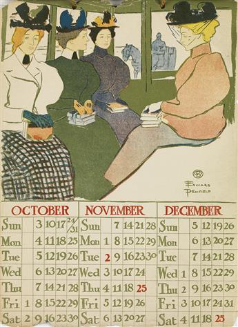 EDWARD PENFIELD (1866-1925). POSTER CALENDAR 1897. Complete calendar. 1896. 14x10 inches, 36x26 cm. R.H. Russell & Son, New York.